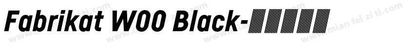 Fabrikat W00 Black字体转换